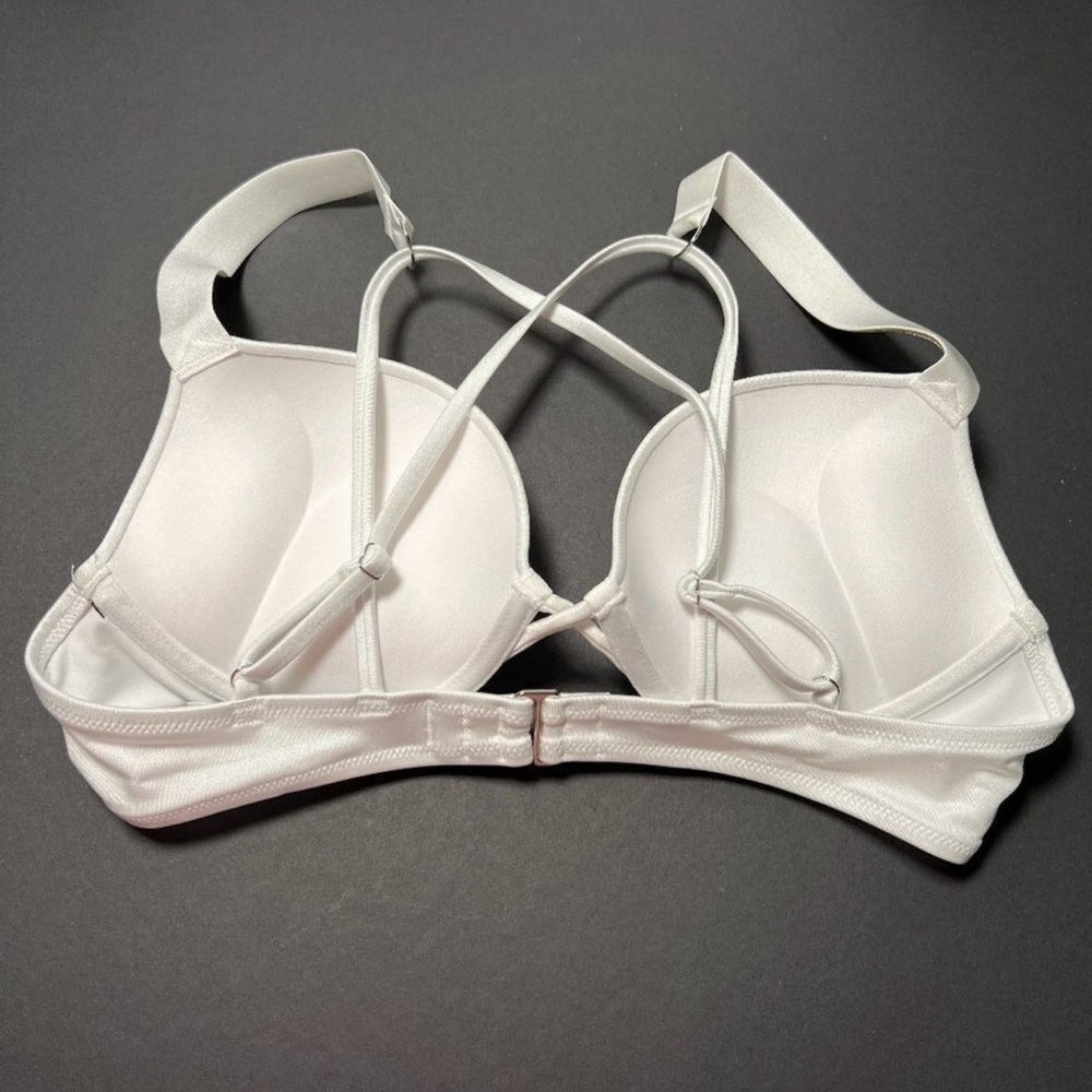 Victoria Secret 34A Bombshell Push Up Bikini Top Bride Shine Strap White - Picture 4 of 6